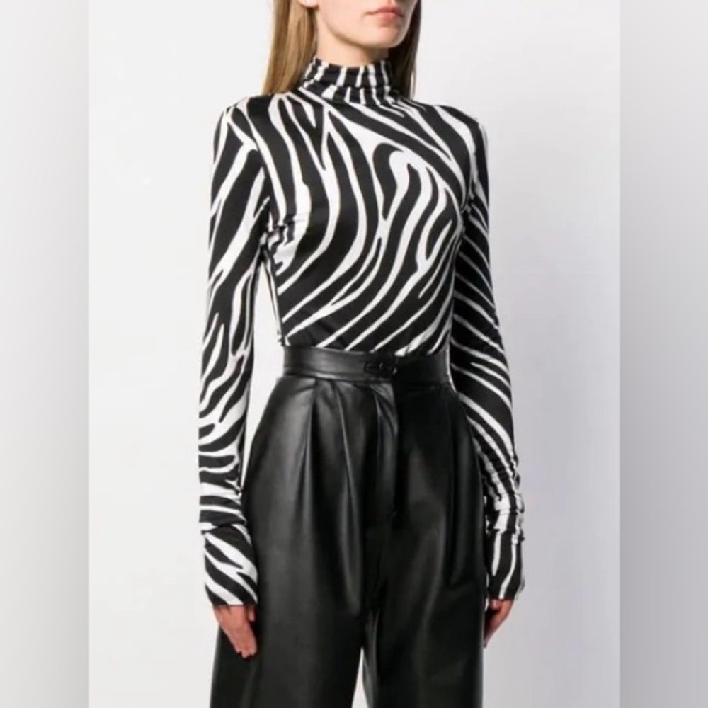 Versace Monochrome Zebra Bodysuit